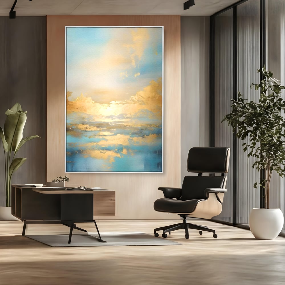 Tablou Canvas Premium LuxCanva® C1231, Rasarit Deasupra Marii , Relaxare, Living Room, Culori Vibrante