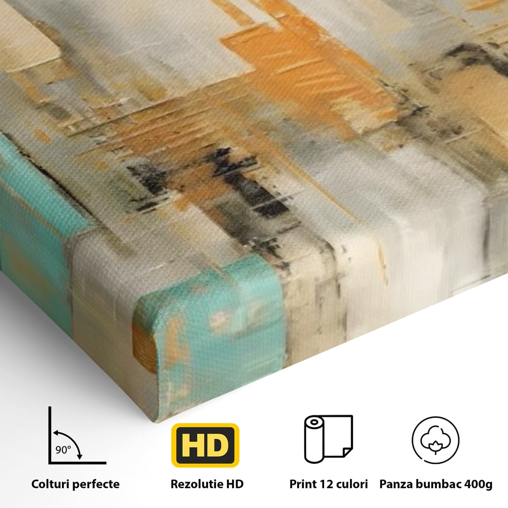 Tablou Canvas Premium LuxCanva® C1232, Abstract Colors Lanscape , Relaxare, Living Room, Culori Vibrante