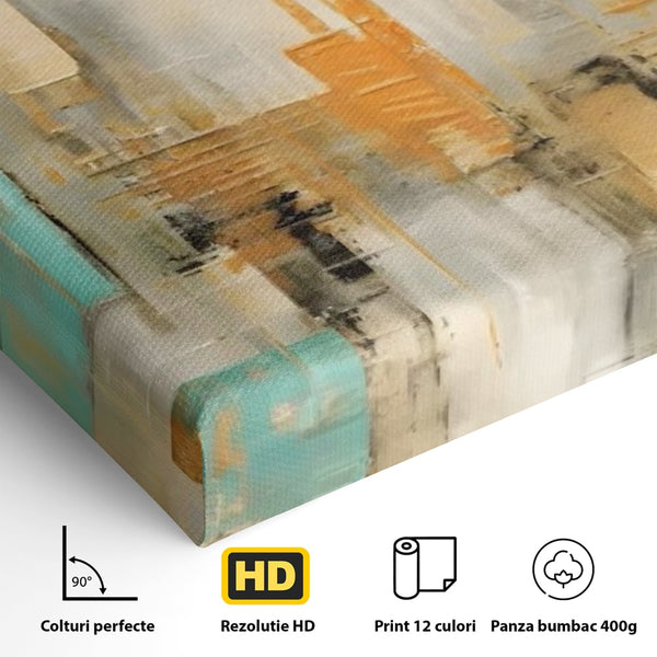 Tablou Canvas Premium LuxCanva® C1232, Abstract Colors Lanscape , Relaxare, Living Room, Culori Vibrante