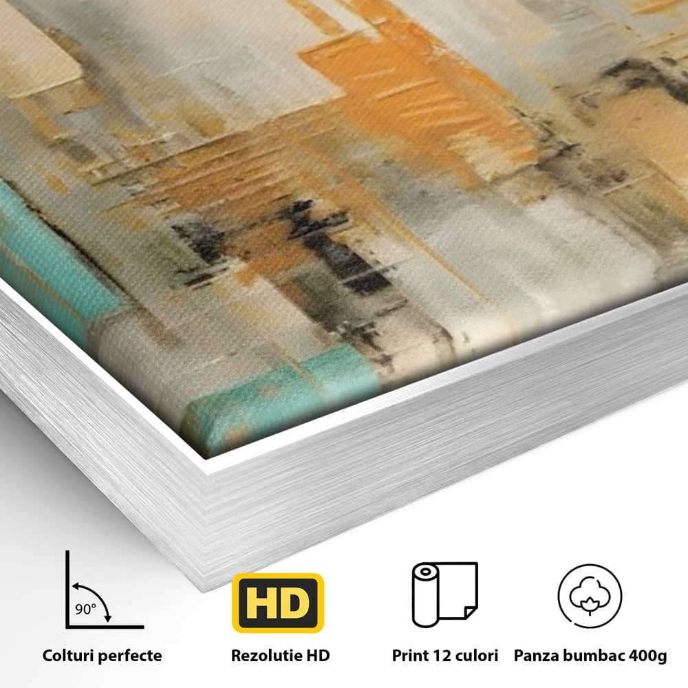 Tablou Canvas Premium LuxCanva® C1232, Abstract Colors Lanscape , Relaxare, Living Room, Culori Vibrante