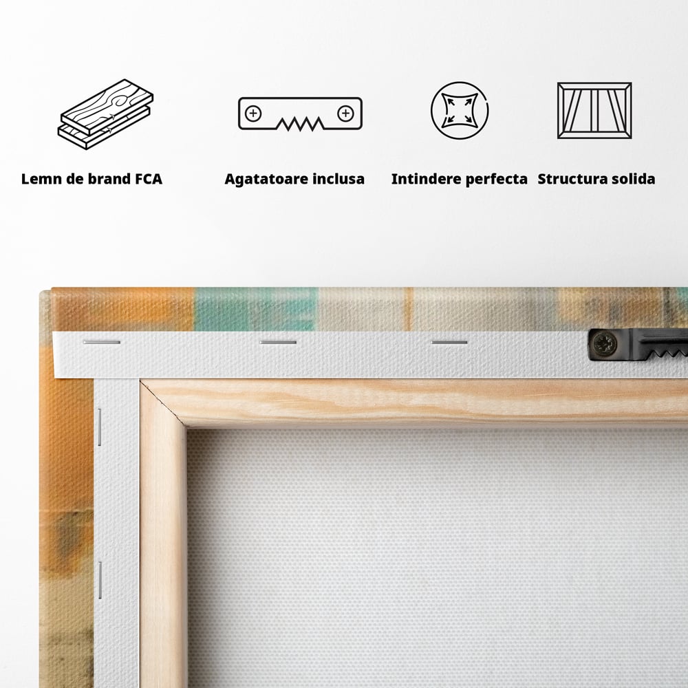 Tablou Canvas Premium LuxCanva® C1232, Abstract Colors Lanscape , Relaxare, Living Room, Culori Vibrante