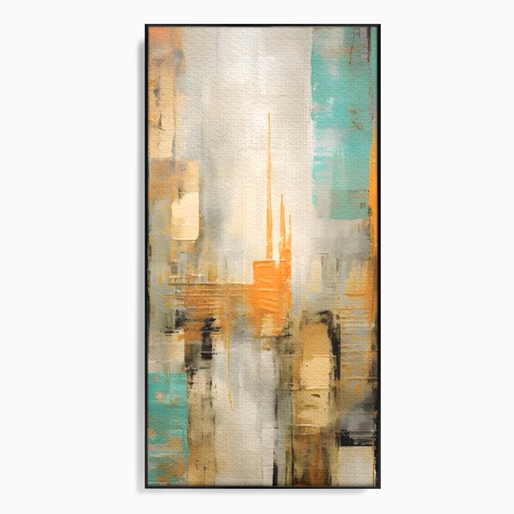 Tablou Canvas Premium LuxCanva® C1232, Abstract Colors Lanscape , Relaxare, Living Room, Culori Vibrante