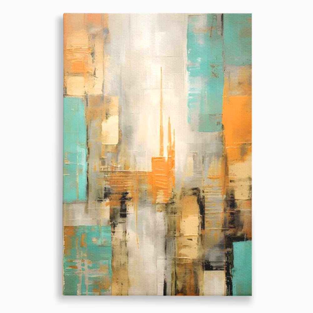 Tablou Canvas Premium LuxCanva® C1232, Abstract Colors Lanscape , Relaxare, Living Room, Culori Vibrante