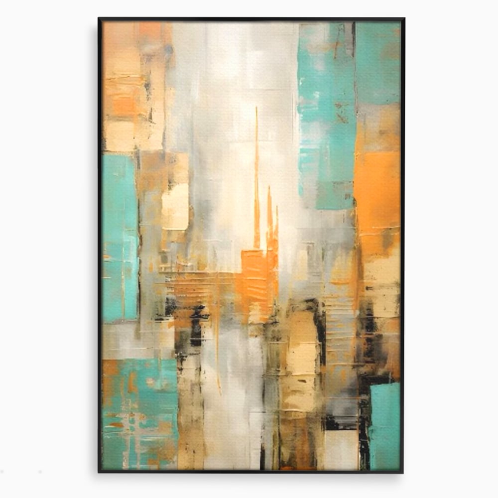 Tablou Canvas Premium LuxCanva® C1232, Abstract Colors Lanscape , Relaxare, Living Room, Culori Vibrante