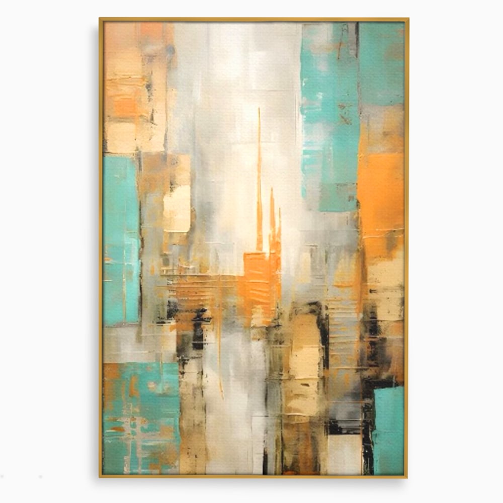 Tablou Canvas Premium LuxCanva® C1232, Abstract Colors Lanscape , Relaxare, Living Room, Culori Vibrante
