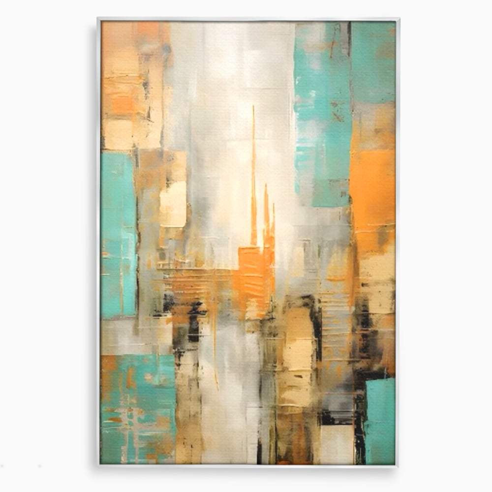 Tablou Canvas Premium LuxCanva® C1232, Abstract Colors Lanscape , Relaxare, Living Room, Culori Vibrante
