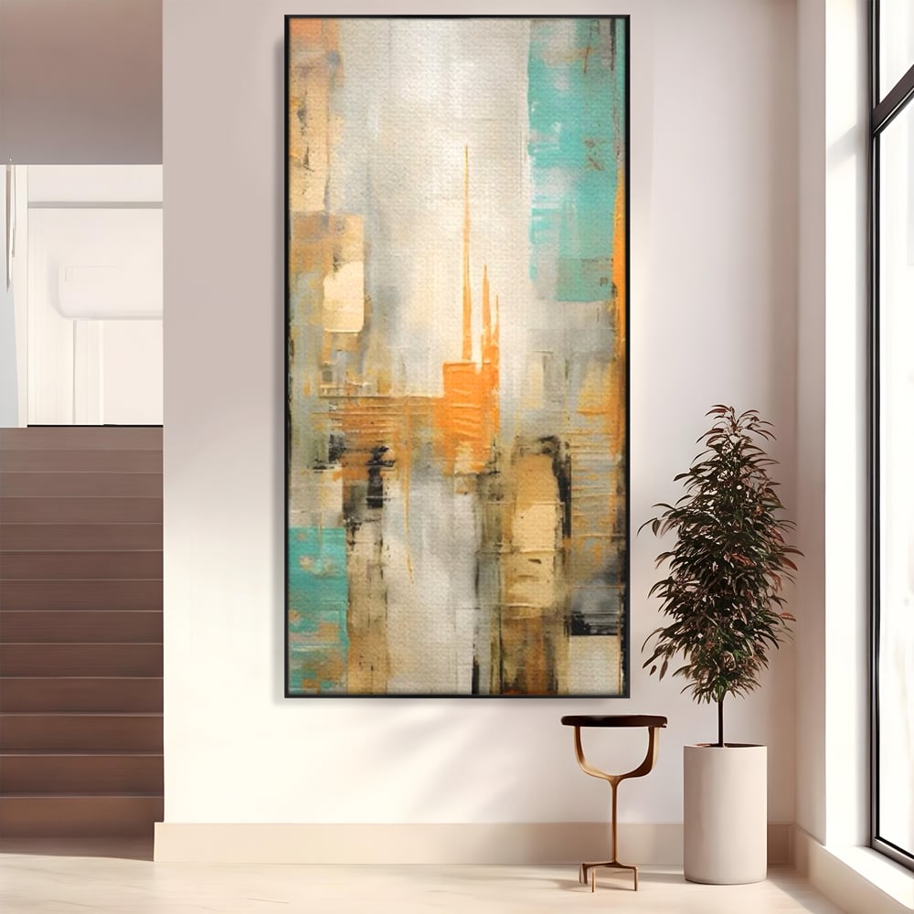 Tablou Canvas Premium LuxCanva® C1232, Abstract Colors Lanscape , Relaxare, Living Room, Culori Vibrante