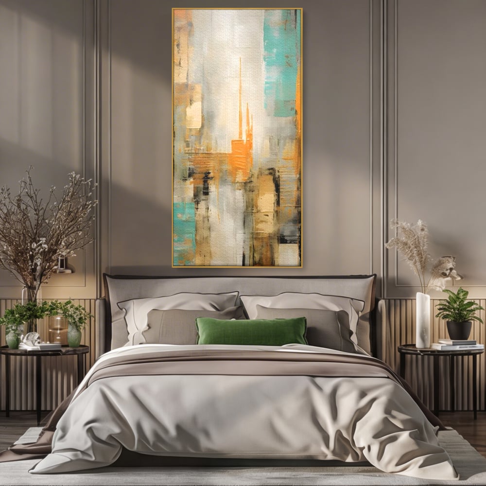 Tablou Canvas Premium LuxCanva® C1232, Abstract Colors Lanscape , Relaxare, Living Room, Culori Vibrante