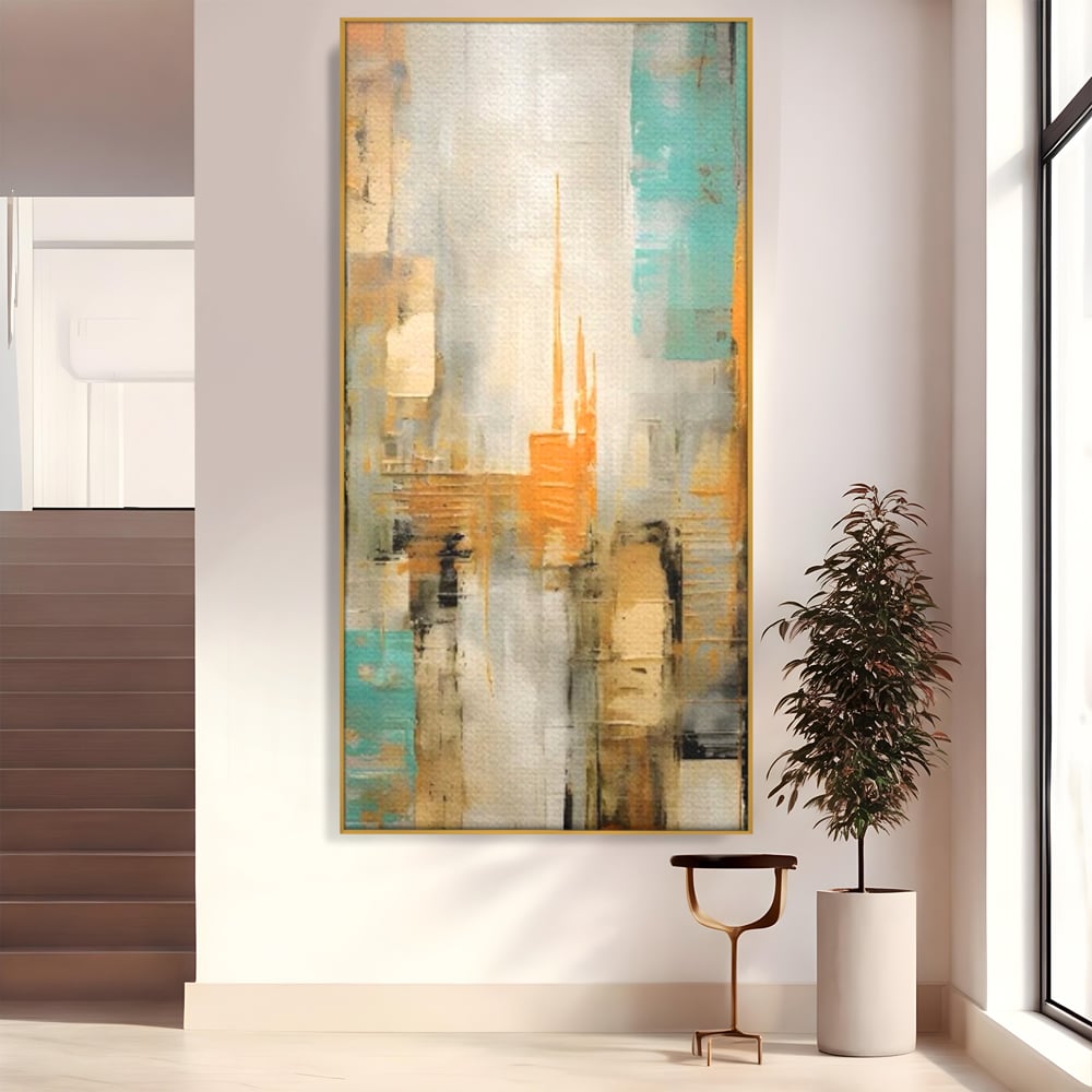 Tablou Canvas Premium LuxCanva® C1232, Abstract Colors Lanscape , Relaxare, Living Room, Culori Vibrante