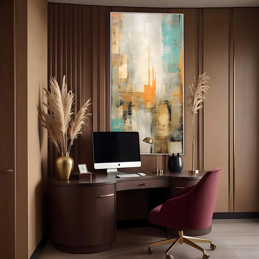 Tablou Canvas Premium LuxCanva® C1232, Abstract Colors Lanscape , Relaxare, Living Room, Culori Vibrante