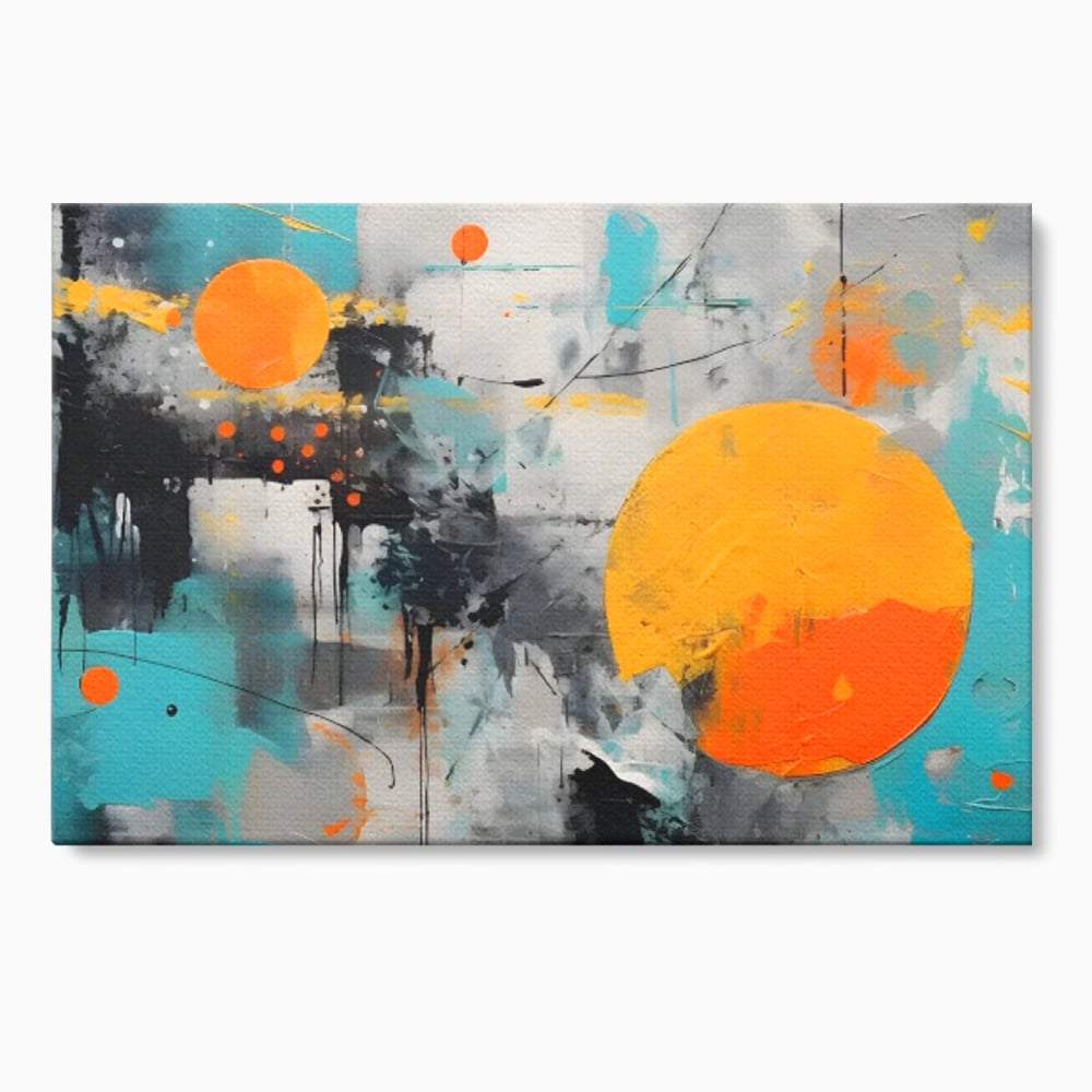 Tablou Canvas Premium LuxCanva® C1233, Abstract Sun In Space , Relaxare, Living Room, Culori Vibrante
