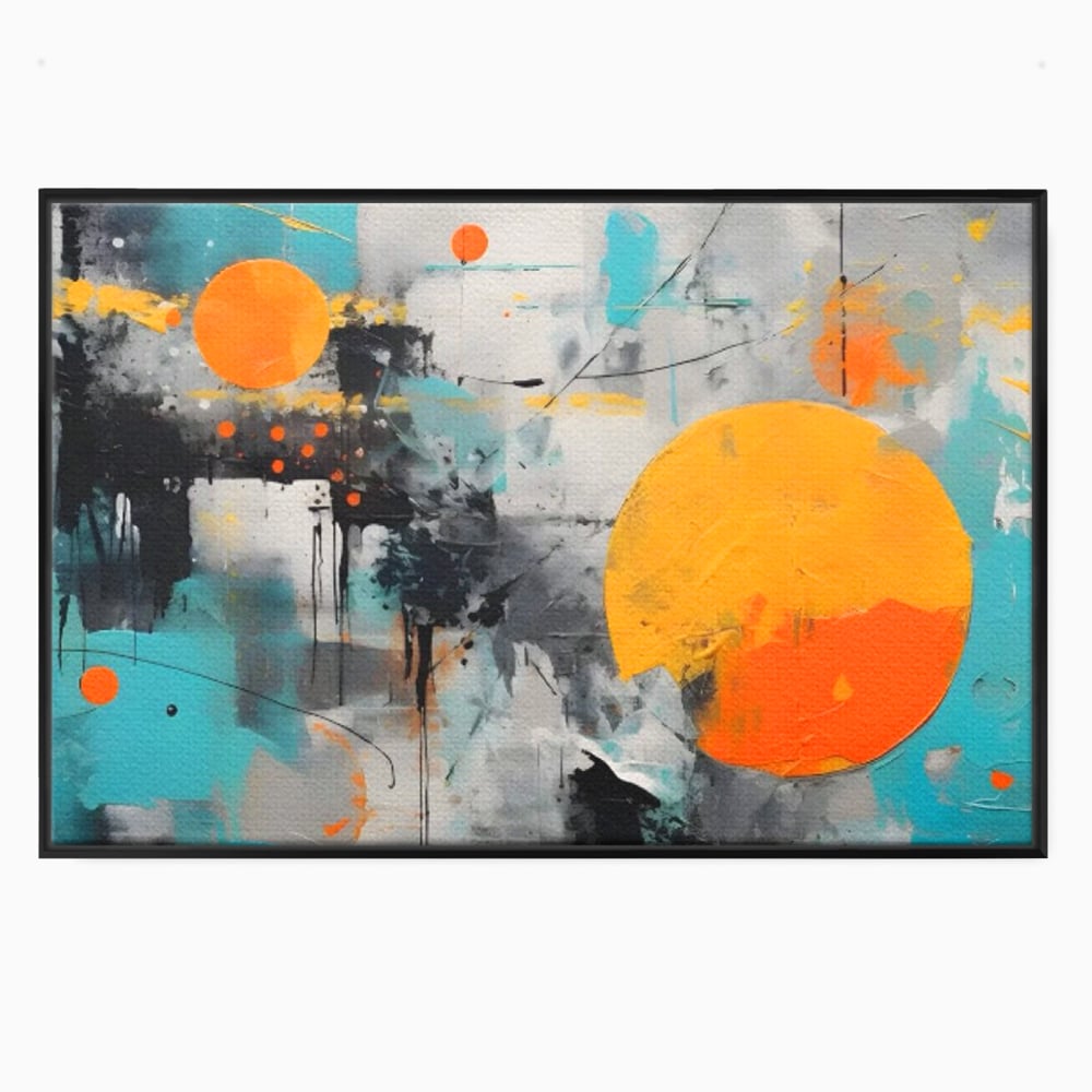 Tablou Canvas Premium LuxCanva® C1233, Abstract Sun In Space , Relaxare, Living Room, Culori Vibrante