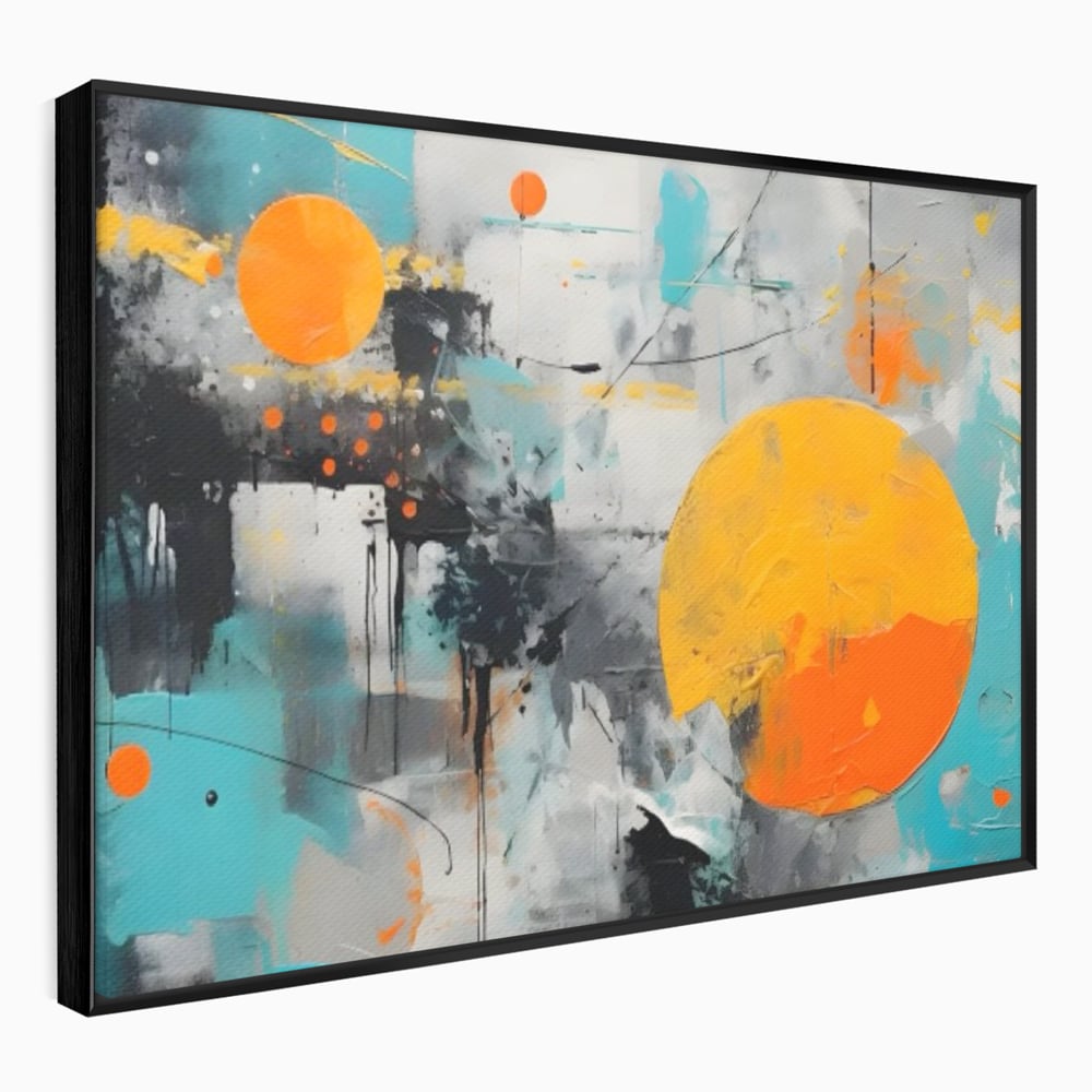 Tablou Canvas Premium LuxCanva® C1233, Abstract Sun In Space , Relaxare, Living Room, Culori Vibrante