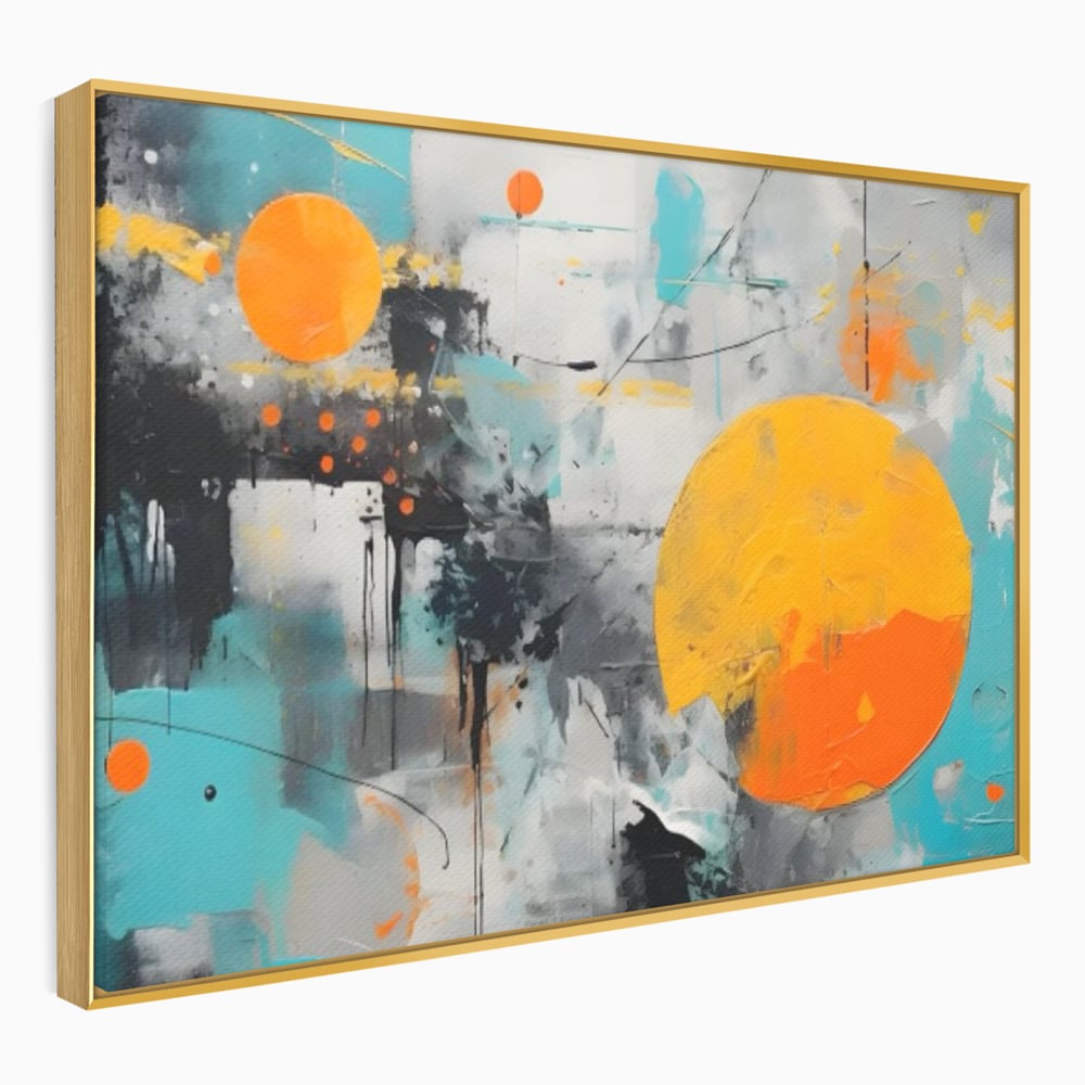 Tablou Canvas Premium LuxCanva® C1233, Abstract Sun In Space , Relaxare, Living Room, Culori Vibrante