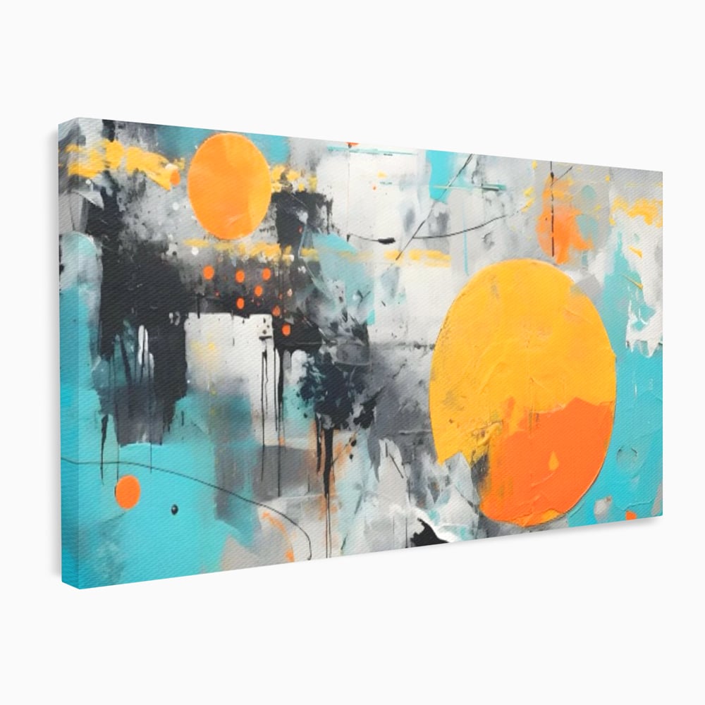 Tablou Canvas Premium LuxCanva® C1233, Abstract Sun In Space , Relaxare, Living Room, Culori Vibrante