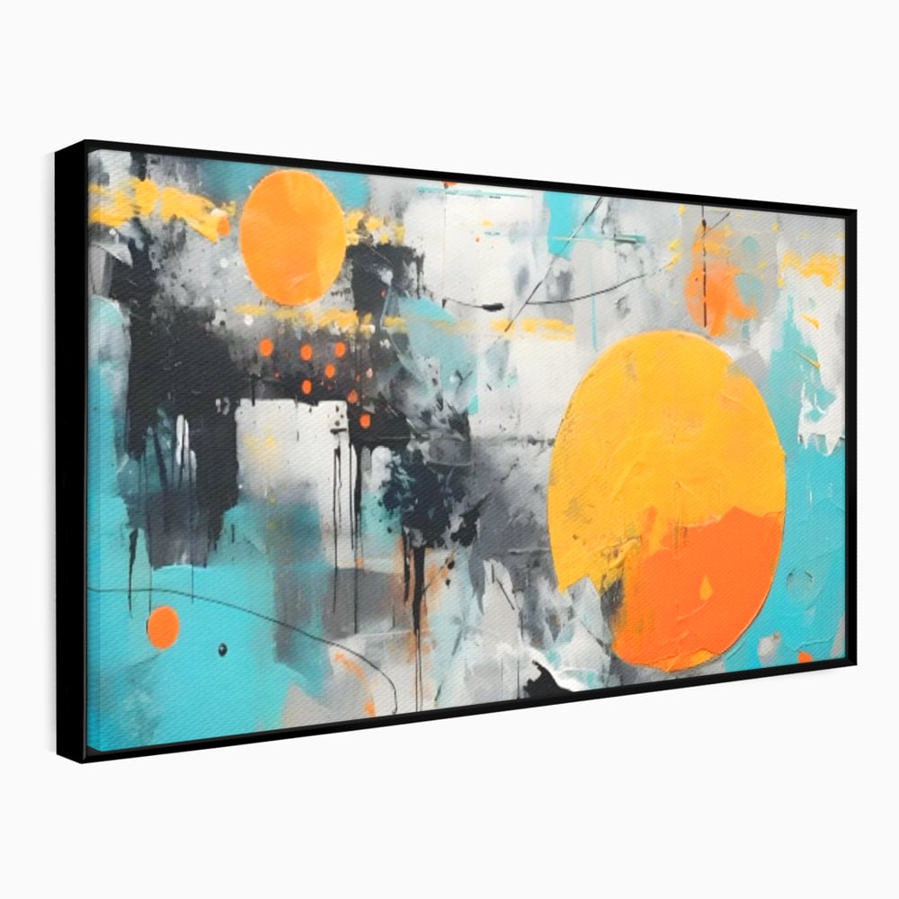 Tablou Canvas Premium LuxCanva® C1233, Abstract Sun In Space , Relaxare, Living Room, Culori Vibrante
