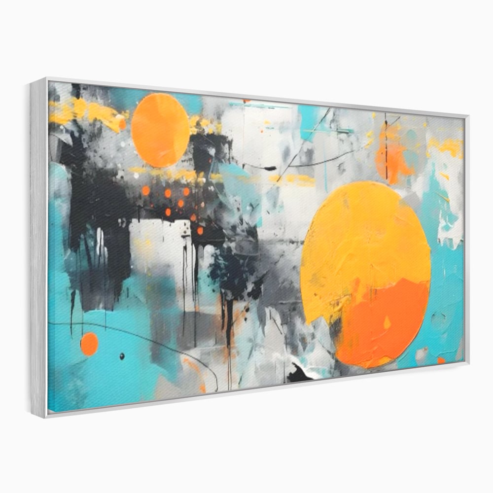 Tablou Canvas Premium LuxCanva® C1233, Abstract Sun In Space , Relaxare, Living Room, Culori Vibrante