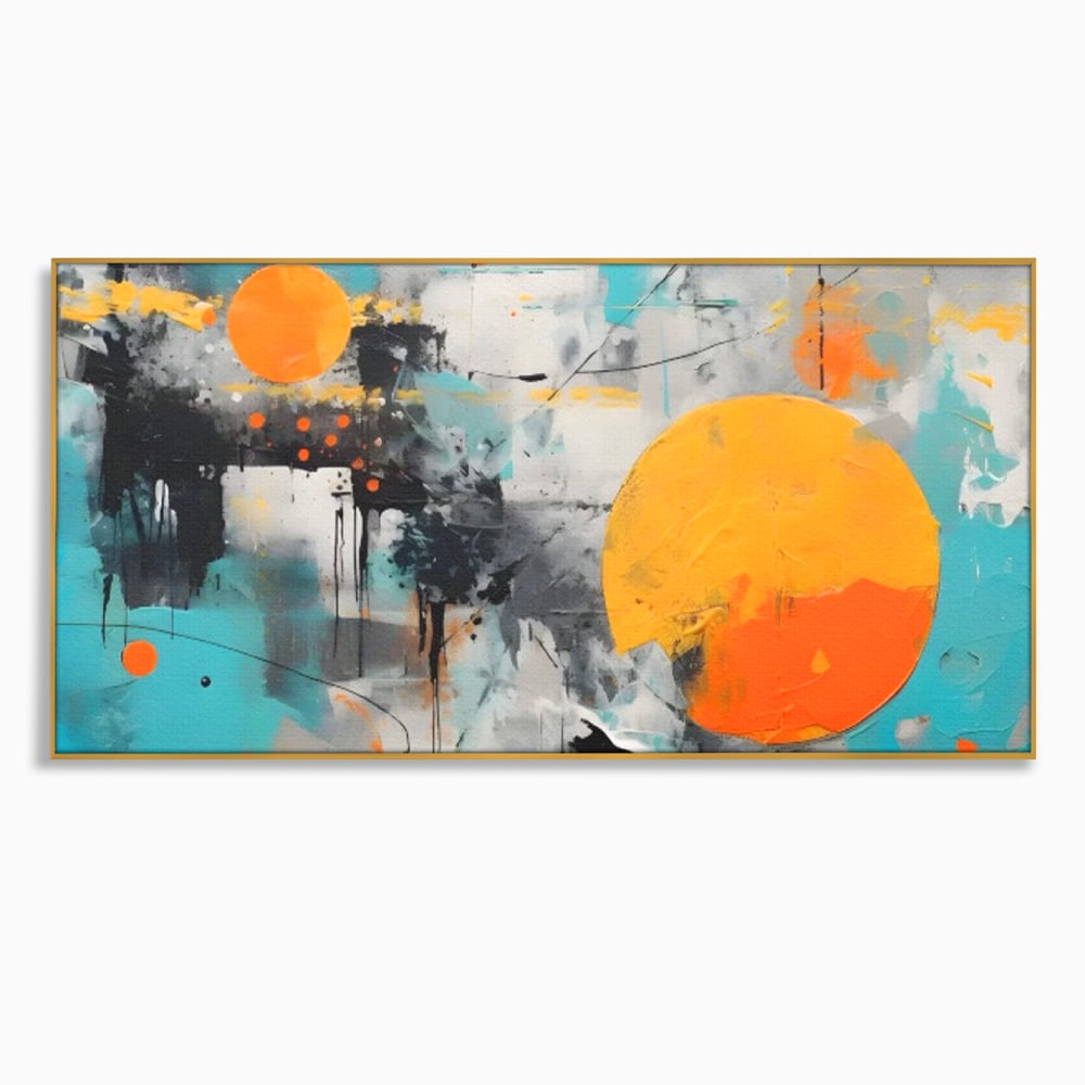 Tablou Canvas Premium LuxCanva® C1233, Abstract Sun In Space , Relaxare, Living Room, Culori Vibrante