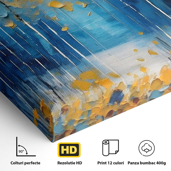 Tablou Canvas Premium LuxCanva® C1234, Abstract Autum Leafs , Relaxare, Living Room, Culori Vibrante