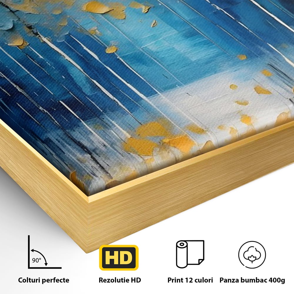 Tablou Canvas Premium LuxCanva® C1234, Abstract Autum Leafs , Relaxare, Living Room, Culori Vibrante