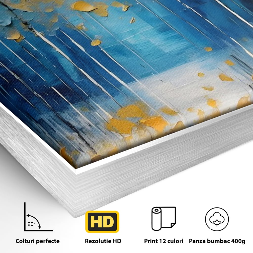 Tablou Canvas Premium LuxCanva® C1234, Abstract Autum Leafs , Relaxare, Living Room, Culori Vibrante