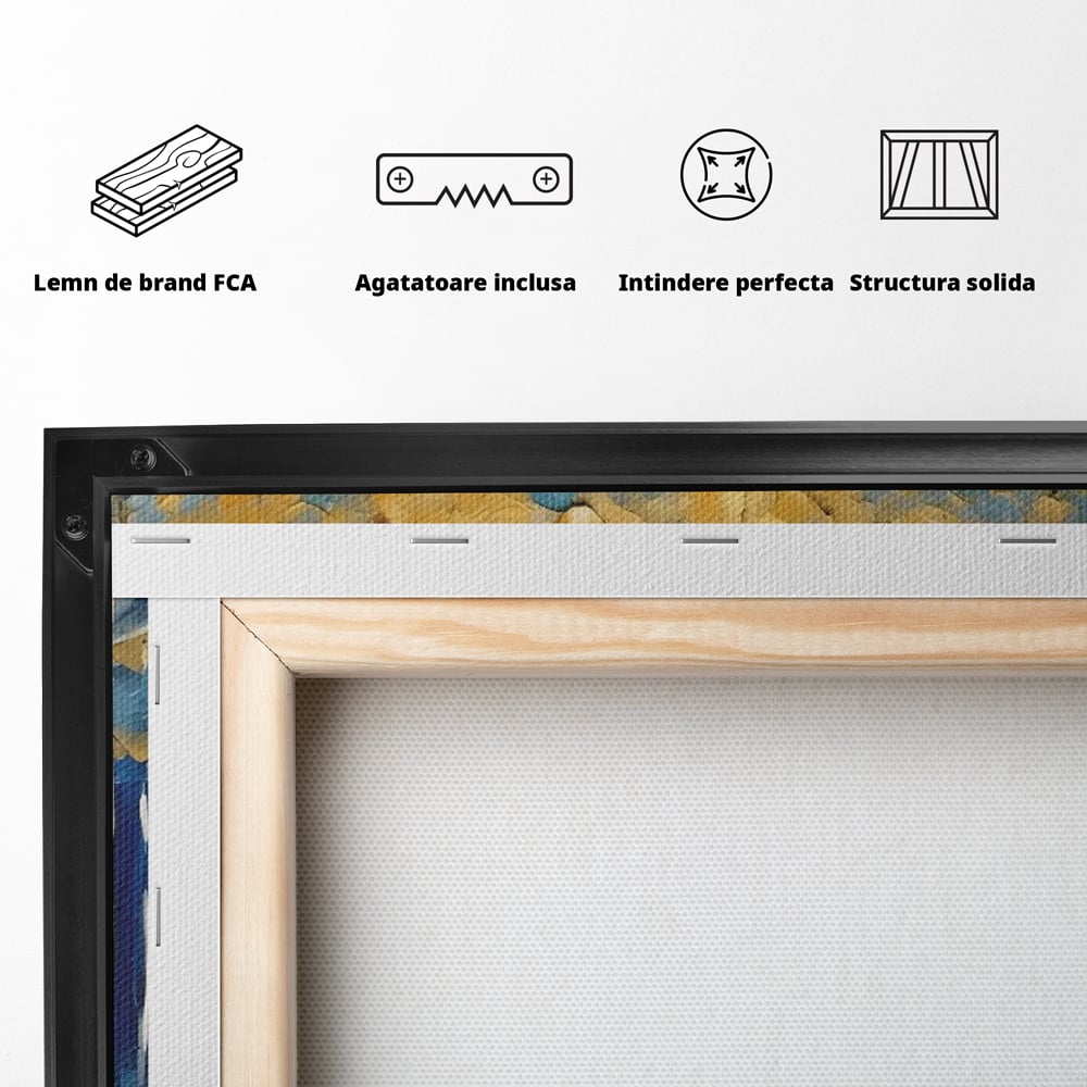 Tablou Canvas Premium LuxCanva® C1234, Abstract Autum Leafs , Relaxare, Living Room, Culori Vibrante