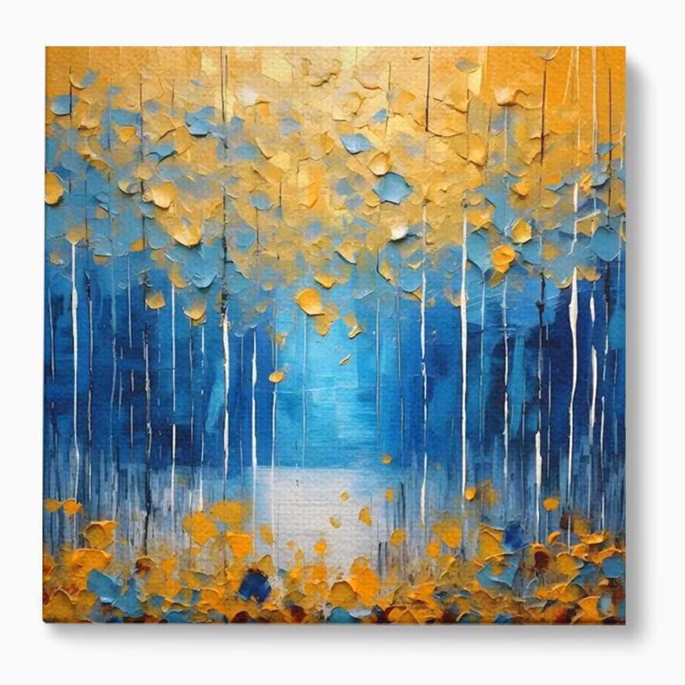 Tablou Canvas Premium LuxCanva® C1234, Abstract Autum Leafs , Relaxare, Living Room, Culori Vibrante