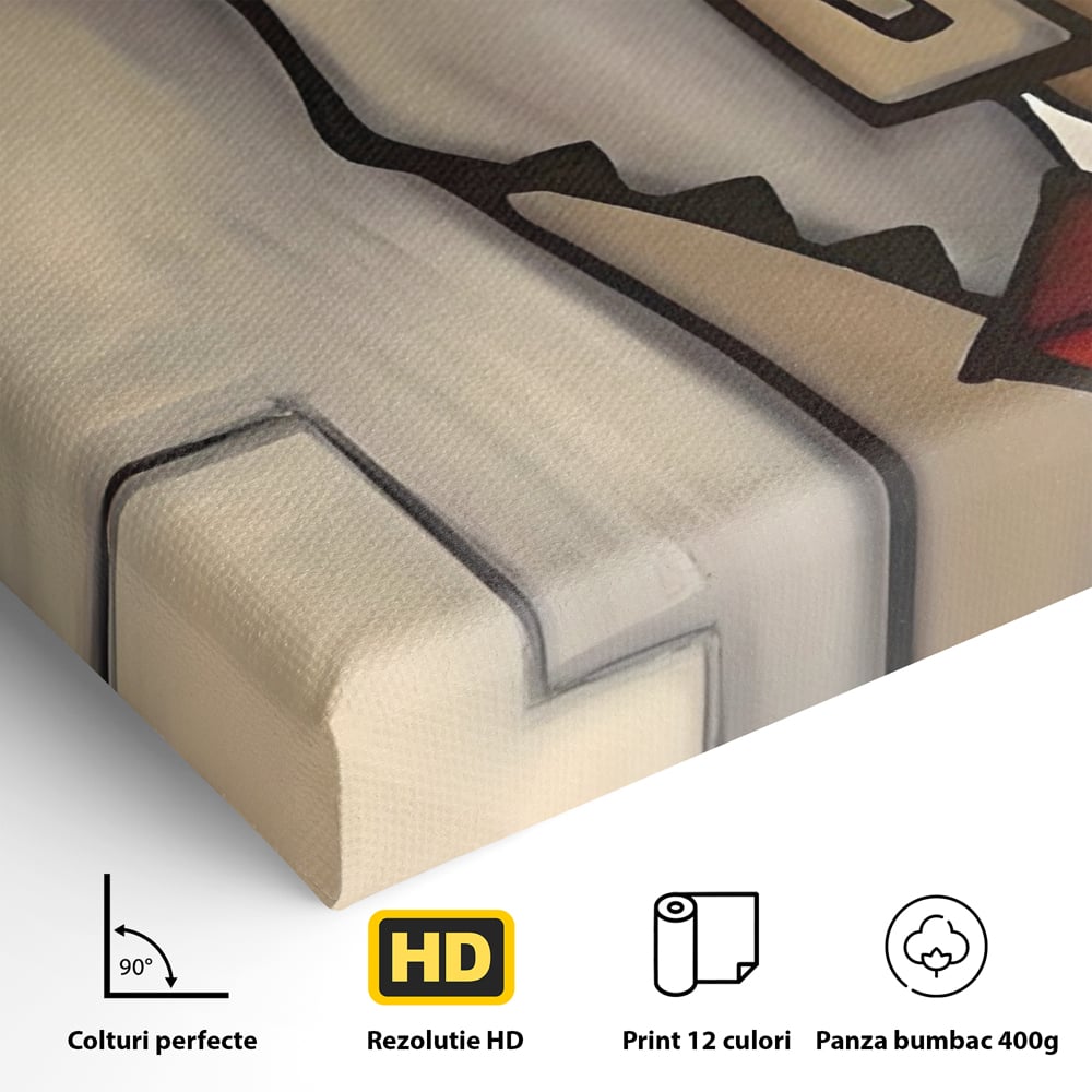 Tablou Canvas Premium LuxCanva® C1235, Portret Cubist Tom Fedro , Relaxare, Living Room, Culori Vibrante