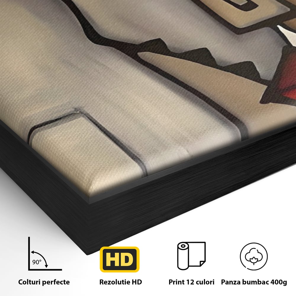 Tablou Canvas Premium LuxCanva® C1235, Portret Cubist Tom Fedro , Relaxare, Living Room, Culori Vibrante