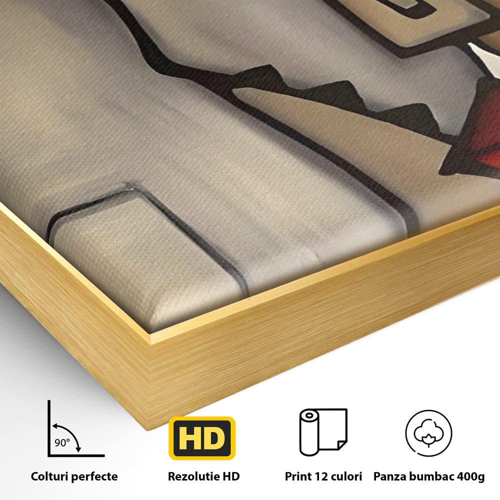 Tablou Canvas Premium LuxCanva® C1235, Portret Cubist Tom Fedro , Relaxare, Living Room, Culori Vibrante