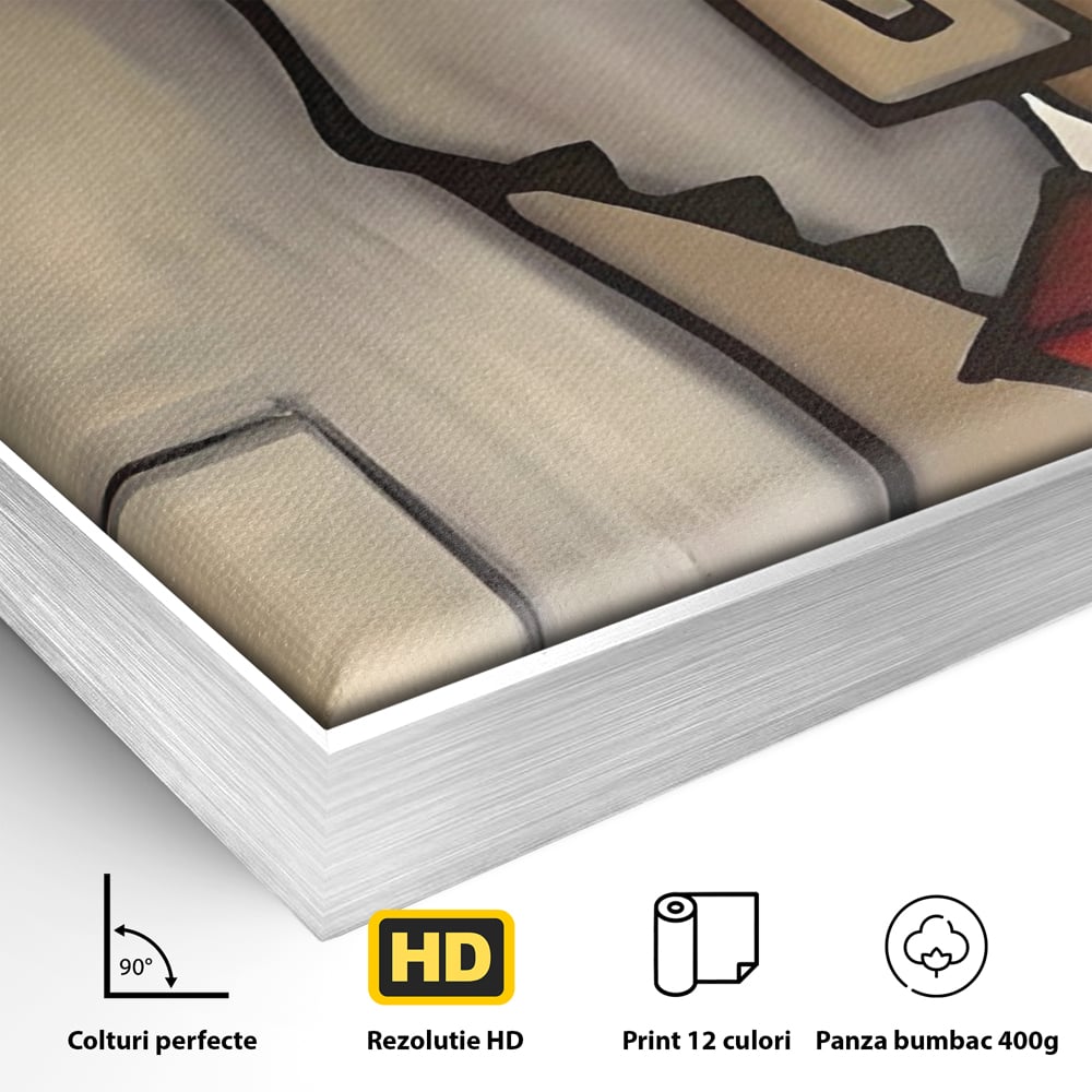Tablou Canvas Premium LuxCanva® C1235, Portret Cubist Tom Fedro , Relaxare, Living Room, Culori Vibrante