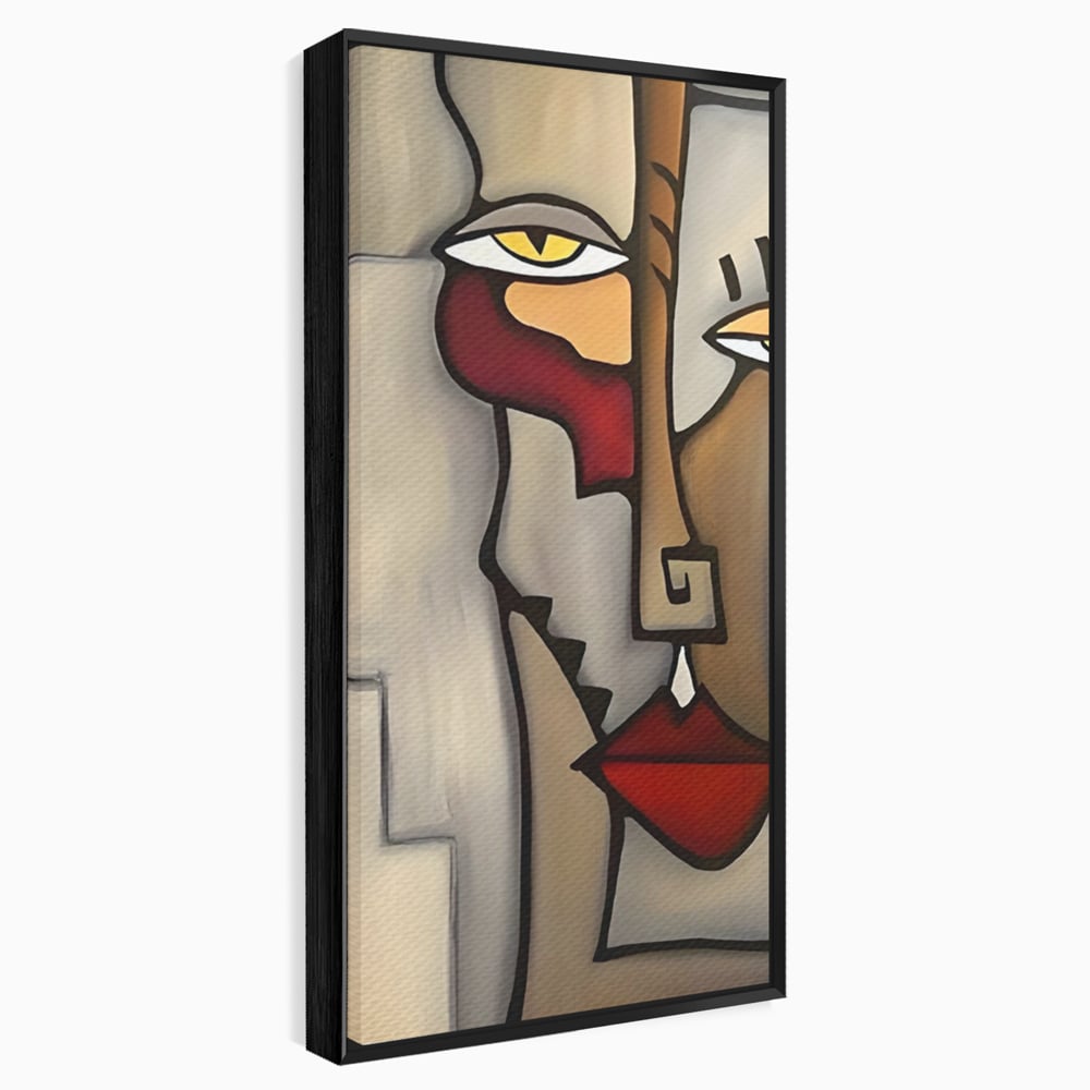 Tablou Canvas Premium LuxCanva® C1235, Portret Cubist Tom Fedro , Relaxare, Living Room, Culori Vibrante
