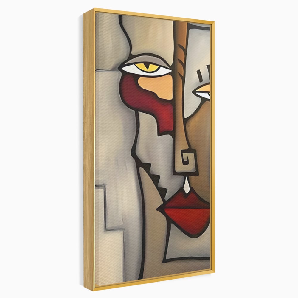 Tablou Canvas Premium LuxCanva® C1235, Portret Cubist Tom Fedro , Relaxare, Living Room, Culori Vibrante