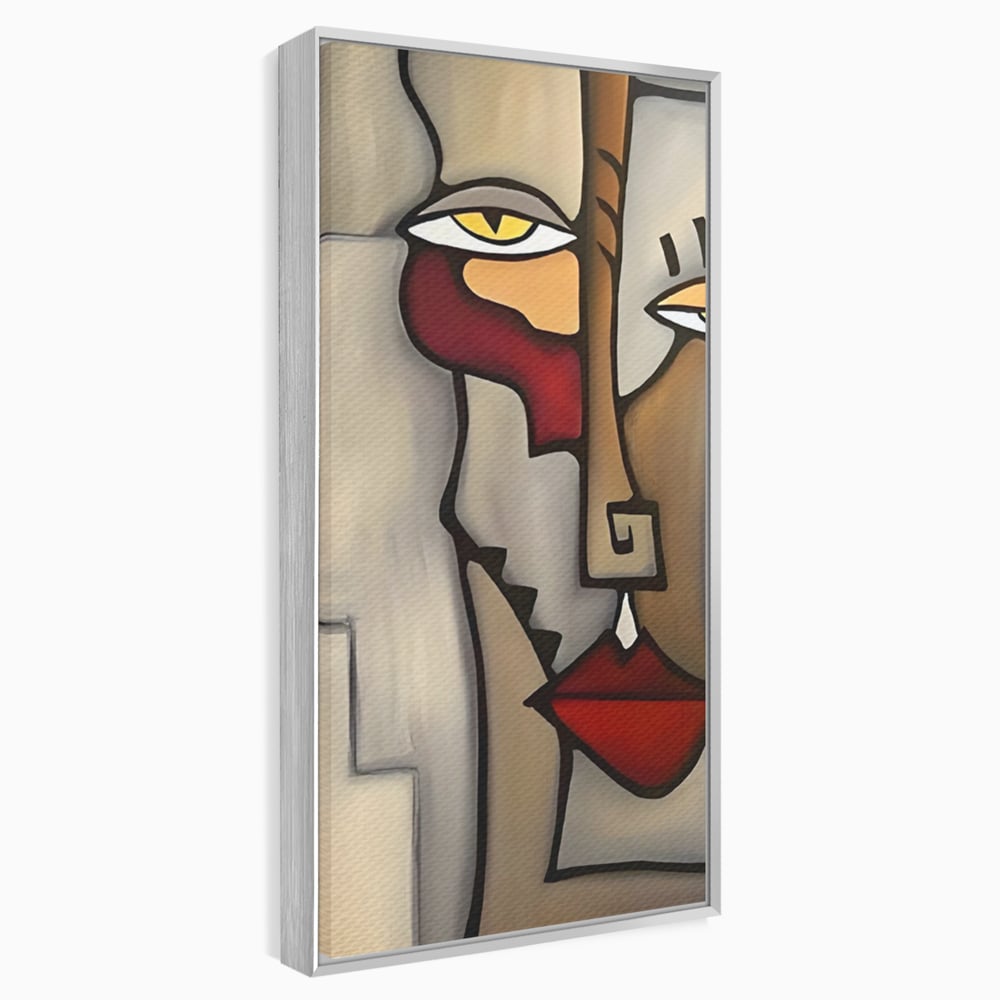 Tablou Canvas Premium LuxCanva® C1235, Portret Cubist Tom Fedro , Relaxare, Living Room, Culori Vibrante