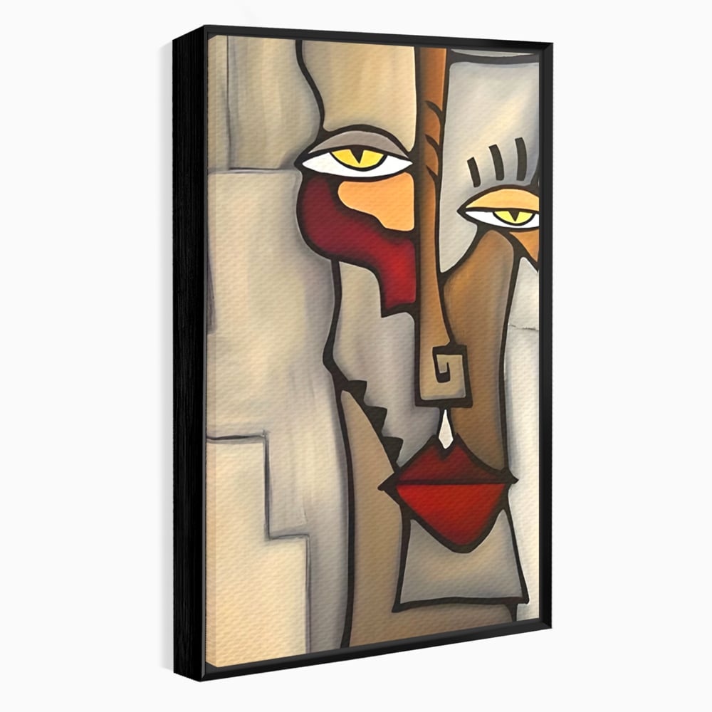 Tablou Canvas Premium LuxCanva® C1235, Portret Cubist Tom Fedro , Relaxare, Living Room, Culori Vibrante