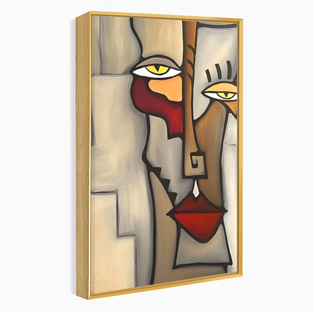 Tablou Canvas Premium LuxCanva® C1235, Portret Cubist Tom Fedro , Relaxare, Living Room, Culori Vibrante