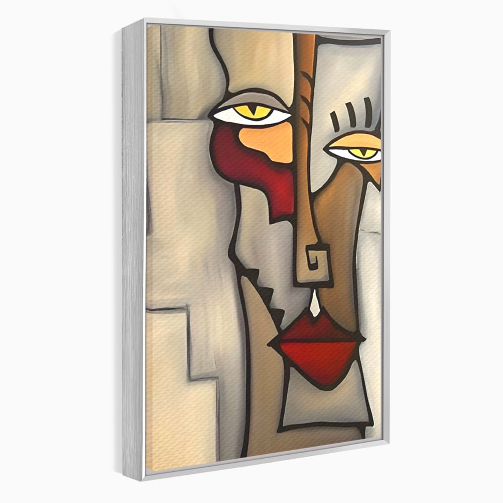 Tablou Canvas Premium LuxCanva® C1235, Portret Cubist Tom Fedro , Relaxare, Living Room, Culori Vibrante