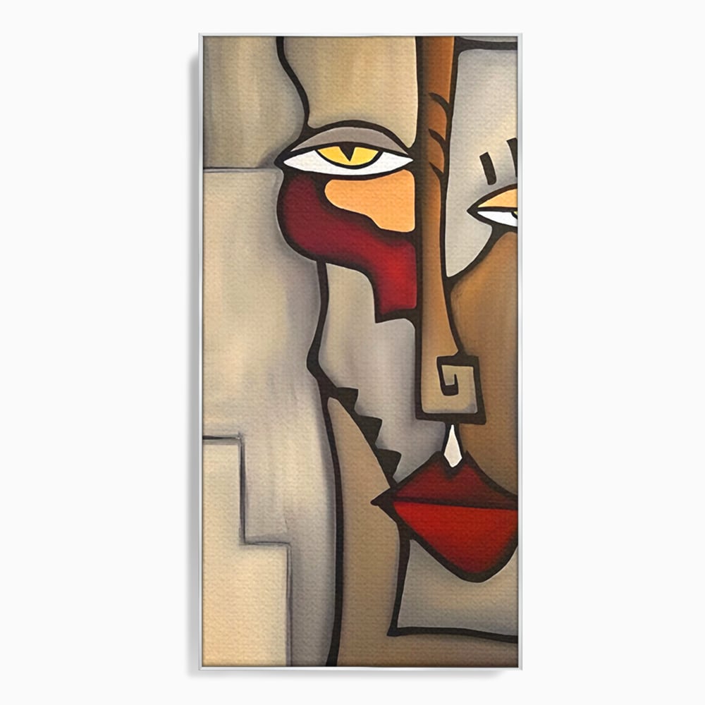 Tablou Canvas Premium LuxCanva® C1235, Portret Cubist Tom Fedro , Relaxare, Living Room, Culori Vibrante