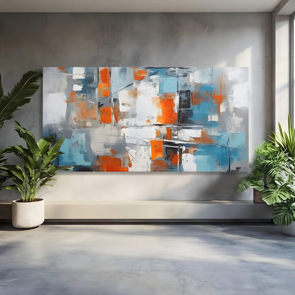 Leinwandbilder Premium LuxCanva® C1236, Abstrakt Helle Farben Malerei, Entspannend, Wohnzimmer, Lebendige Farben