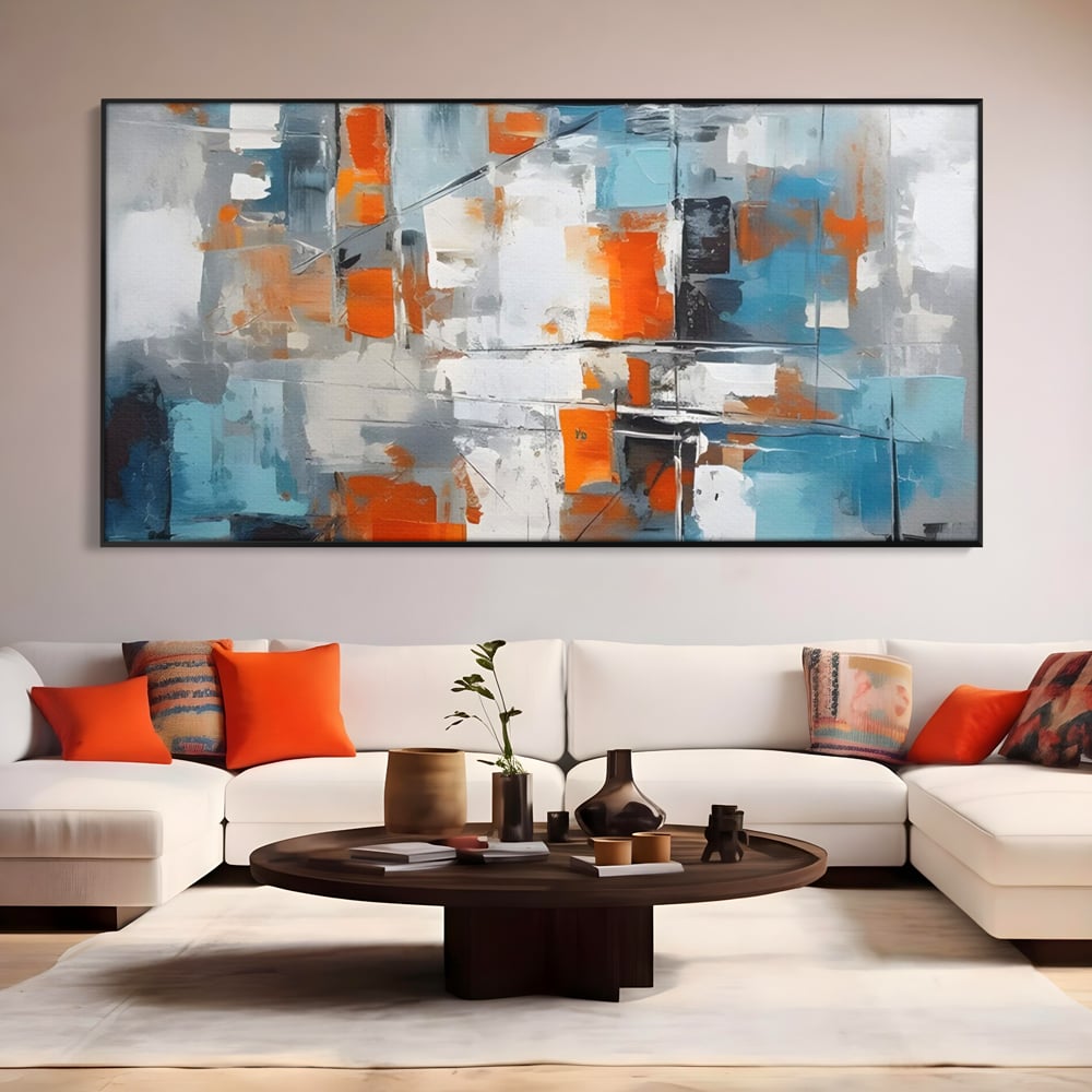 Leinwandbilder Premium LuxCanva® C1236, Abstrakt Helle Farben Malerei, Entspannend, Wohnzimmer, Lebendige Farben