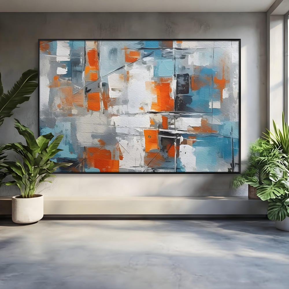 Leinwandbilder Premium LuxCanva® C1236, Abstrakt Helle Farben Malerei, Entspannend, Wohnzimmer, Lebendige Farben