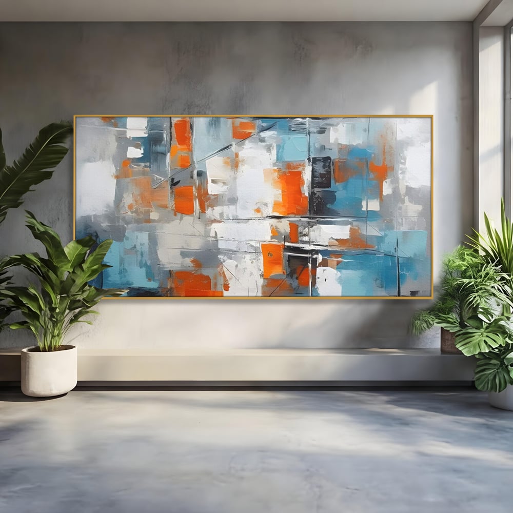 Leinwandbilder Premium LuxCanva® C1236, Abstrakt Helle Farben Malerei, Entspannend, Wohnzimmer, Lebendige Farben