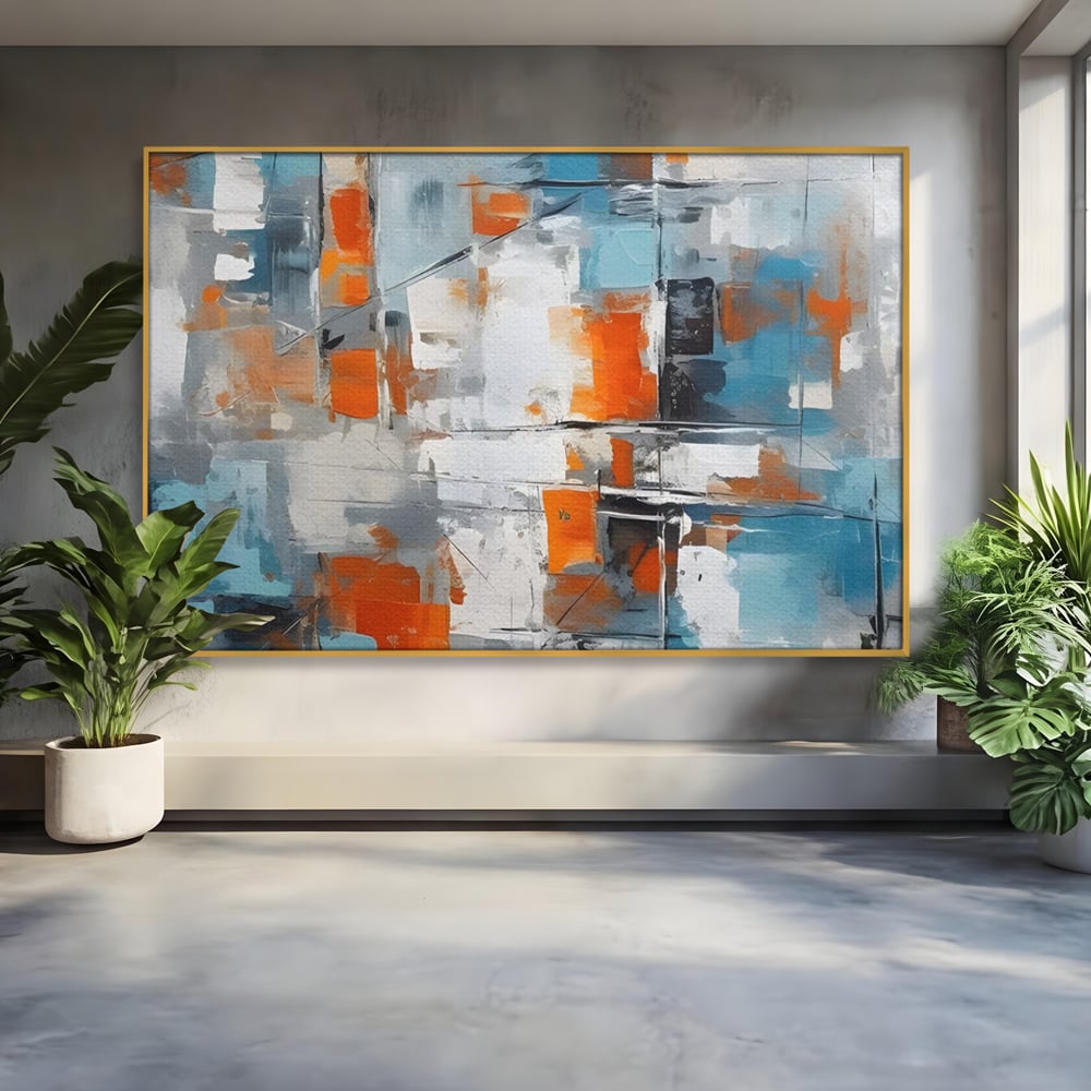 Leinwandbilder Premium LuxCanva® C1236, Abstrakt Helle Farben Malerei, Entspannend, Wohnzimmer, Lebendige Farben