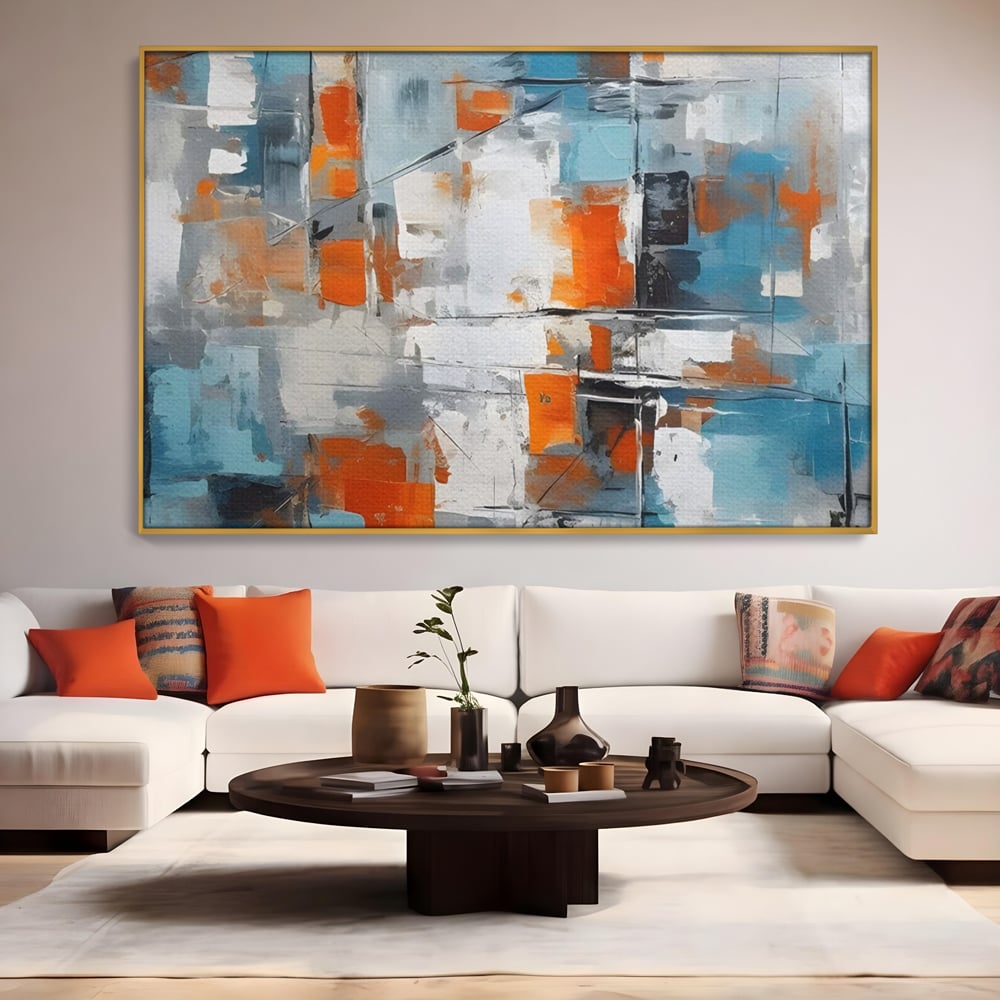Leinwandbilder Premium LuxCanva® C1236, Abstrakt Helle Farben Malerei, Entspannend, Wohnzimmer, Lebendige Farben