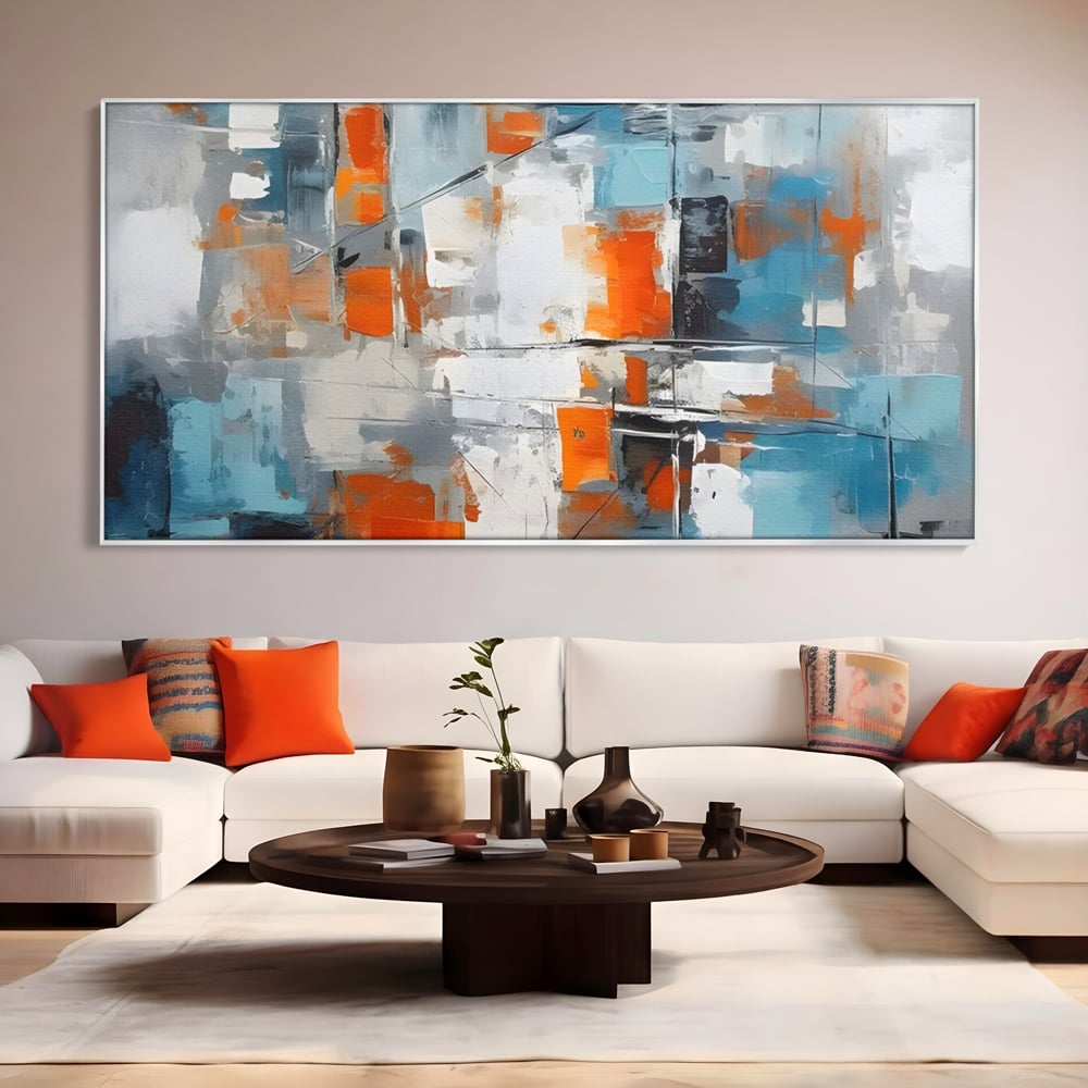 Leinwandbilder Premium LuxCanva® C1236, Abstrakt Helle Farben Malerei, Entspannend, Wohnzimmer, Lebendige Farben