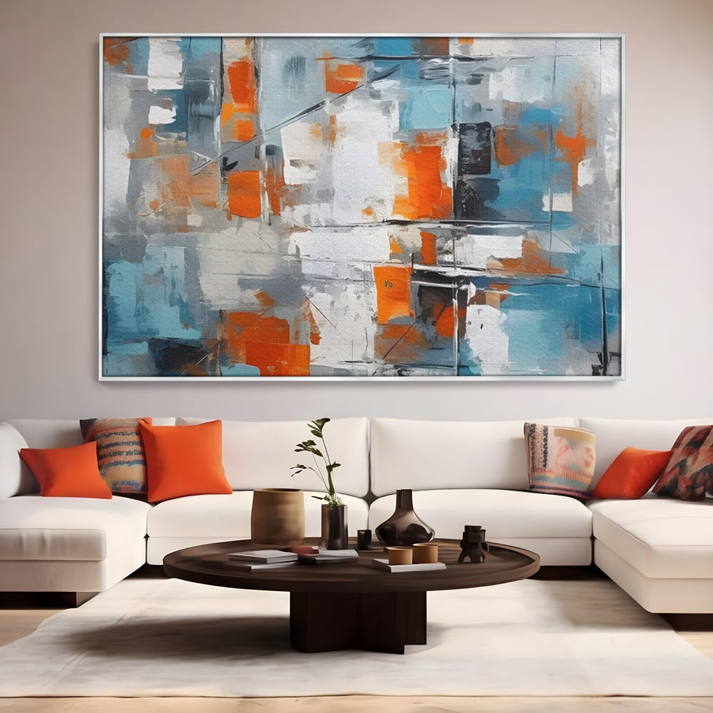 Leinwandbilder Premium LuxCanva® C1236, Abstrakt Helle Farben Malerei, Entspannend, Wohnzimmer, Lebendige Farben