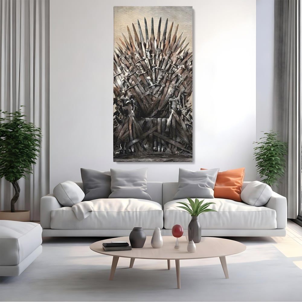 Leinwandbilder Premium, LuxCanva® C1263, Der Thron, Entspannend, Game Of Thrones, Wohnzimmer, Kräftige Farben