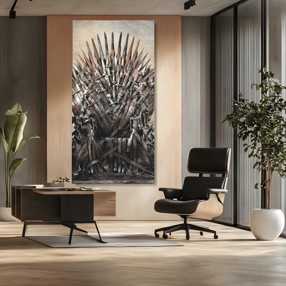 Leinwandbilder Premium, LuxCanva® C1263, Der Thron, Entspannend, Game Of Thrones, Wohnzimmer, Kräftige Farben