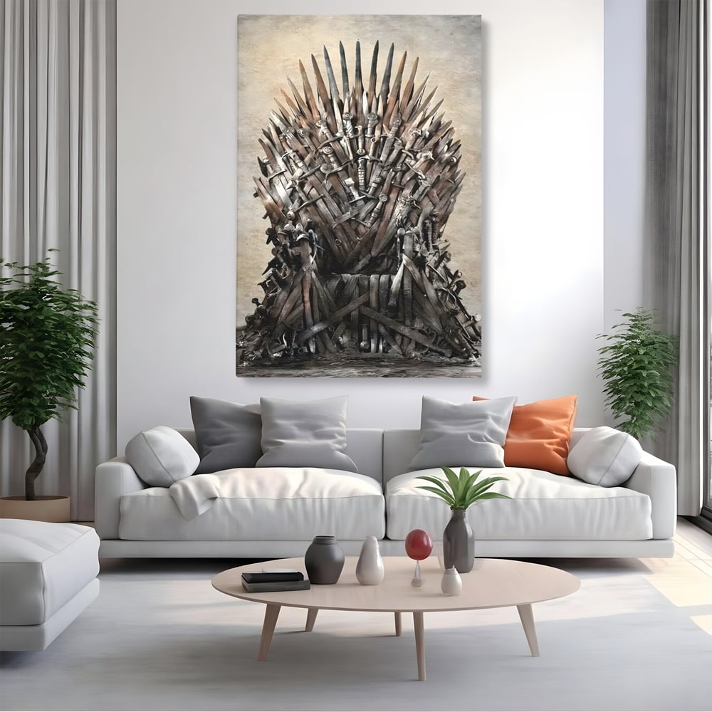 Leinwandbilder Premium, LuxCanva® C1263, Der Thron, Entspannend, Game Of Thrones, Wohnzimmer, Kräftige Farben
