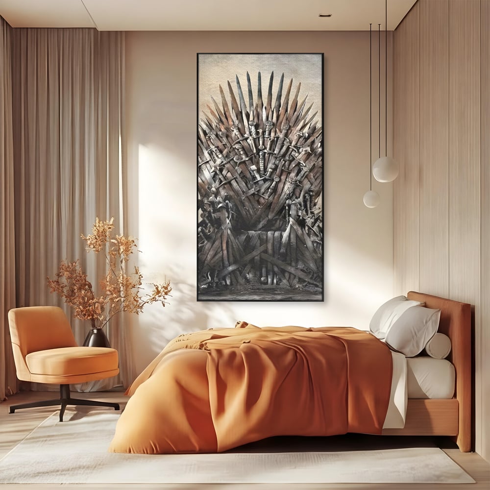 Leinwandbilder Premium, LuxCanva® C1263, Der Thron, Entspannend, Game Of Thrones, Wohnzimmer, Kräftige Farben
